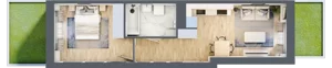 2 pokoje, mieszkanie 38,37 m², parter, oferta nr G/4, Apartamenty Park Matecznego bud. F i G, Kraków, Podgórze, Mateczny, ul. Rydlówka / Nowoorawska