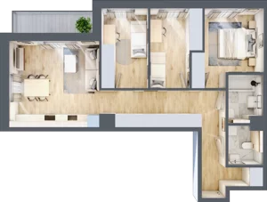 4 pokoje, mieszkanie 75,06 m², piętro 1, oferta nr A/5, Mokotów Sportowy 3, Warszawa, Mokotów, Augustówka, ul. Antoniewska