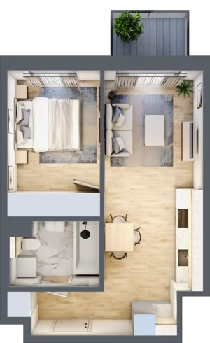 2 pokoje, mieszkanie 37,77 m², piętro 2, oferta nr A/46, Mokotów Sportowy 3, Warszawa, Mokotów, Augustówka, ul. Antoniewska