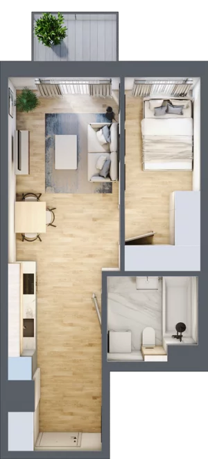 2 pokoje, mieszkanie 39,25 m², piętro 3, oferta nr A/20, Mokotów Sportowy 3, Warszawa, Mokotów, Augustówka, ul. Antoniewska
