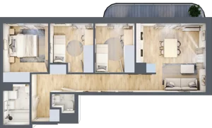4 pokoje, mieszkanie 68,22 m², piętro 1, oferta nr A/37, Mokotów Sportowy 3, Warszawa, Mokotów, Augustówka, ul. Antoniewska