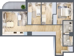 4 pokoje, mieszkanie 75,42 m², piętro 4, oferta nr A/29, Mokotów Sportowy 3, Warszawa, Mokotów, Augustówka, ul. Antoniewska