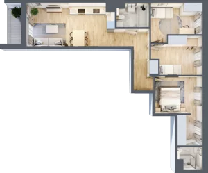 4 pokoje, mieszkanie 72,80 m², piętro 1, oferta nr A/42, Mokotów Sportowy 3, Warszawa, Mokotów, Augustówka, ul. Antoniewska