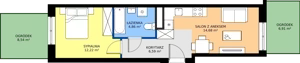 2 pokoje, apartament 38,35 m², parter, oferta nr H/4, Apartamenty Park Matecznego etap 2.2, Kraków, Podgórze, Mateczny, ul. Orawska
