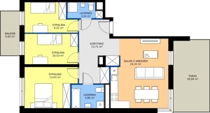 4 pokoje, apartament 79,01 m², piętro 1, oferta nr H/5, Apartamenty Park Matecznego etap 2.2, Kraków, Podgórze, Mateczny, ul. Orawska