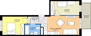 3 pokoje, apartament 49,98 m², piętro 2, oferta nr H/22, Apartamenty Park Matecznego etap 2.2, Kraków, Podgórze, Mateczny, ul. Orawska