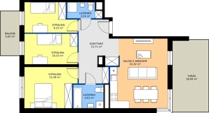4 pokoje, apartament 79,03 m², piętro 2, oferta nr H/62, Apartamenty Park Matecznego etap 2.2, Kraków, Podgórze, Mateczny, ul. Orawska