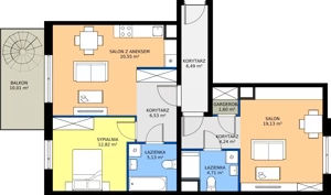 3 pokoje, apartament 81,20 m², piętro 4, oferta nr H/29, Apartamenty Park Matecznego etap 2.2, Kraków, Podgórze, Mateczny, ul. Orawska