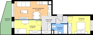 3 pokoje, apartament 51,99 m², parter, oferta nr H/44, Apartamenty Park Matecznego etap 2.2, Kraków, Podgórze, Mateczny, ul. Orawska