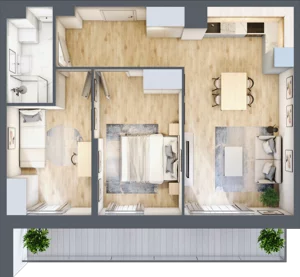 3 pokoje, mieszkanie 55,88 m², piętro 2, oferta nr III/B62, Miasteczko Nova Sfera, Warszawa, Białołęka, Żerań, ul. Marywilska