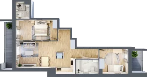 3 pokoje, mieszkanie 64,09 m², piętro 1, oferta nr III/C129, Miasteczko Nova Sfera, Warszawa, Białołęka, Żerań, ul. Marywilska