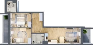 3 pokoje, mieszkanie 58,45 m², piętro 1, oferta nr III/C78, Miasteczko Nova Sfera, Warszawa, Białołęka, Żerań, ul. Marywilska