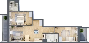3 pokoje, mieszkanie 61,37 m², piętro 3, oferta nr III/C121, Miasteczko Nova Sfera, Warszawa, Białołęka, Żerań, ul. Marywilska