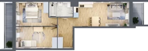 3 pokoje, mieszkanie 59,11 m², piętro 2, oferta nr III/E222, Miasteczko Nova Sfera, Warszawa, Białołęka, Żerań, ul. Marywilska