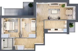 3 pokoje, mieszkanie 64,12 m², piętro 1, oferta nr III/F256, Miasteczko Nova Sfera, Warszawa, Białołęka, Żerań, ul. Marywilska