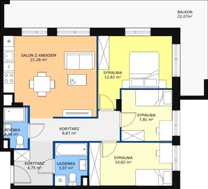 4 pokoje, mieszkanie 70,65 m², piętro 2, oferta nr I/38A, Olchowy Park etap 1 i 4, Warszawa, Białołęka, Kobiałka, ul. Mańkowska