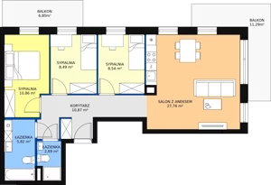 4 pokoje, mieszkanie 74,64 m², piętro 1, oferta nr IV/52, Olchowy Park etap 1 i 4, Warszawa, Białołęka, Kobiałka, ul. Mańkowska