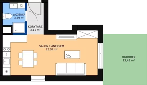 1 pokój, mieszkanie 30,18 m², parter, oferta nr III/86, Nova Viva Garden, Warszawa, Białołęka, Brzeziny, ul. Włodkowica 9