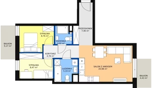 3 pokoje, mieszkanie 59,16 m², piętro 1, oferta nr V/37, Nova Viva Garden, Warszawa, Białołęka, Brzeziny, ul. Włodkowica 9