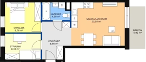 3 pokoje, mieszkanie 52,29 m², piętro 1, oferta nr VI/62, Nova Viva Garden, Warszawa, Białołęka, Brzeziny, ul. Włodkowica 9