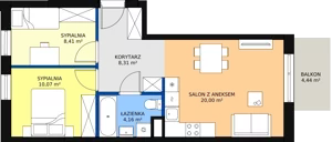 3 pokoje, mieszkanie 51,38 m², piętro 1, oferta nr VI/99, Nova Viva Garden, Warszawa, Białołęka, Brzeziny, ul. Włodkowica 9