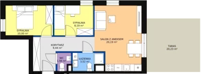 3 pokoje, mieszkanie 53,42 m², piętro 1, oferta nr VI/95, Nova Viva Garden, Warszawa, Białołęka, Brzeziny, ul. Włodkowica 9