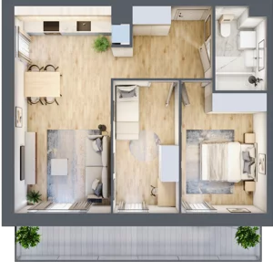 3 pokoje, mieszkanie 55,95 m², piętro 5, oferta nr I/26, Neo Nova Ochota, Warszawa, Włochy, Raków, ul. Łopuszańska 36A