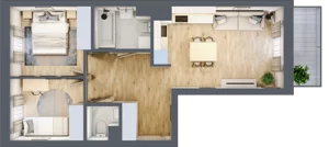 3 pokoje, mieszkanie 52,57 m², piętro 5, oferta nr XI/46, Metro Art 11, Warszawa, Praga Południe, Kamionek, ul. Żupnicza / Chodakowska