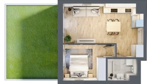 2 pokoje, mieszkanie 36,96 m², parter, oferta nr XI/48, Metro Art 11, Warszawa, Praga Południe, Kamionek, ul. Żupnicza / Chodakowska