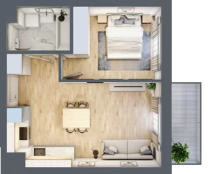 2 pokoje, mieszkanie 38,78 m², piętro 5, oferta nr XI/117, Metro Art 11, Warszawa, Praga Południe, Kamionek, ul. Żupnicza / Chodakowska