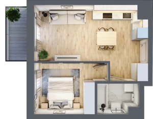 2 pokoje, mieszkanie 36,94 m², piętro 5, oferta nr XI/68, Metro Art 11, Warszawa, Praga Południe, Kamionek, ul. Żupnicza / Chodakowska