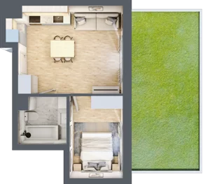 2 pokoje, mieszkanie 35,90 m², parter, oferta nr XI/71, Metro Art 11, Warszawa, Praga Południe, Kamionek, ul. Żupnicza / Chodakowska