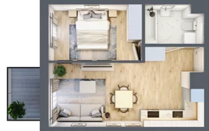 2 pokoje, mieszkanie 37,61 m², piętro 3, oferta nr C-175, Miasteczko Julianów, Julianów, ul. Urbanistów