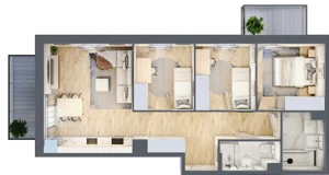 4 pokoje, mieszkanie 64,50 m², piętro 2, oferta nr VII/29, Nova Viva Garden 7, Warszawa, Białołęka, Brzeziny, ul. Pawła Włodkowica 11C