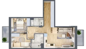 3 pokoje, mieszkanie 58,64 m², piętro 1, oferta nr VII/60, Nova Viva Garden 7, Warszawa, Białołęka, Brzeziny, ul. Pawła Włodkowica 11C