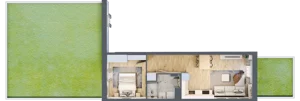 2 pokoje, mieszkanie 38,76 m², parter, oferta nr VII/41, Nova Viva Garden 7, Warszawa, Białołęka, Brzeziny, ul. Pawła Włodkowica 11C