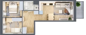 3 pokoje, mieszkanie 46,41 m², piętro 3, oferta nr VII/50, Nova Viva Garden 7, Warszawa, Białołęka, Brzeziny, ul. Pawła Włodkowica 11C