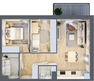 3 pokoje, mieszkanie 54,08 m², piętro 3, oferta nr VII/86, Nova Viva Garden 7, Warszawa, Białołęka, Brzeziny, ul. Pawła Włodkowica 11C