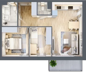 3 pokoje, mieszkanie 55,77 m², piętro 1, oferta nr VIII/11, Nova Viva Garden 8, Warszawa, Białołęka, Brzeziny, ul. Włodkowica 11D