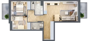 3 pokoje, mieszkanie 56,92 m², piętro 1, oferta nr VIII/17, Nova Viva Garden 8, Warszawa, Białołęka, Brzeziny, ul. Włodkowica 11D