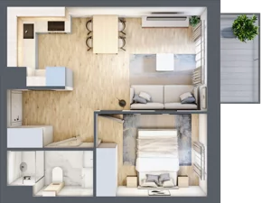 2 pokoje, mieszkanie 34,90 m², piętro 2, oferta nr VIII/86, Nova Viva Garden 8, Warszawa, Białołęka, Brzeziny, ul. Włodkowica 11D