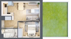 2 pokoje, mieszkanie 34,32 m², parter, oferta nr VIII/64, Nova Viva Garden 8, Warszawa, Białołęka, Brzeziny, ul. Włodkowica 11D