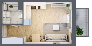 1 pokój, mieszkanie 27,24 m², piętro 2, oferta nr VIII/51, Nova Viva Garden 8, Warszawa, Białołęka, Brzeziny, ul. Włodkowica 11D