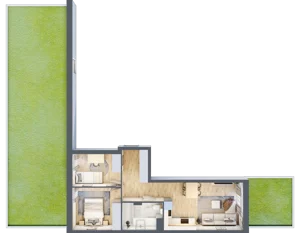 3 pokoje, mieszkanie 50,45 m², parter, oferta nr VIII/39, Nova Viva Garden 8, Warszawa, Białołęka, Brzeziny, ul. Włodkowica 11D