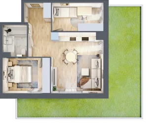 3 pokoje, mieszkanie 51,23 m², parter, oferta nr VIII/2, Nova Viva Garden 8, Warszawa, Białołęka, Brzeziny, ul. Włodkowica 11D