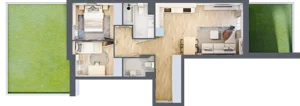 3 pokoje, mieszkanie 56,92 m², parter, oferta nr VIII/7, Nova Viva Garden 8, Warszawa, Białołęka, Brzeziny, ul. Włodkowica 11D