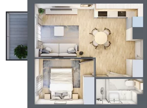 2 pokoje, mieszkanie 34,46 m², piętro 1, oferta nr VIII/12, Nova Viva Garden 8, Warszawa, Białołęka, Brzeziny, ul. Włodkowica 11D