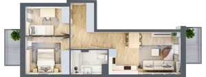 3 pokoje, mieszkanie 50,45 m², piętro 1, oferta nr VIII/48, Nova Viva Garden 8, Warszawa, Białołęka, Brzeziny, ul. Włodkowica 11D