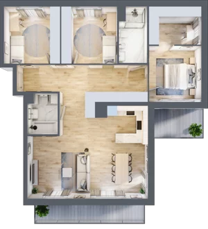 4 pokoje, mieszkanie 104,44 m², piętro 3, oferta nr VII/13, Metro Art 7, Warszawa, Praga Południe, Kamionek, ul. Chodakowska 36