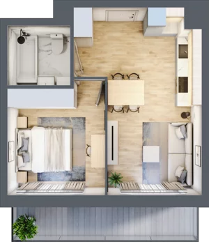 2 pokoje, mieszkanie 37,59 m², piętro 5, oferta nr VII/23, Metro Art 7, Warszawa, Praga Południe, Kamionek, ul. Chodakowska 36